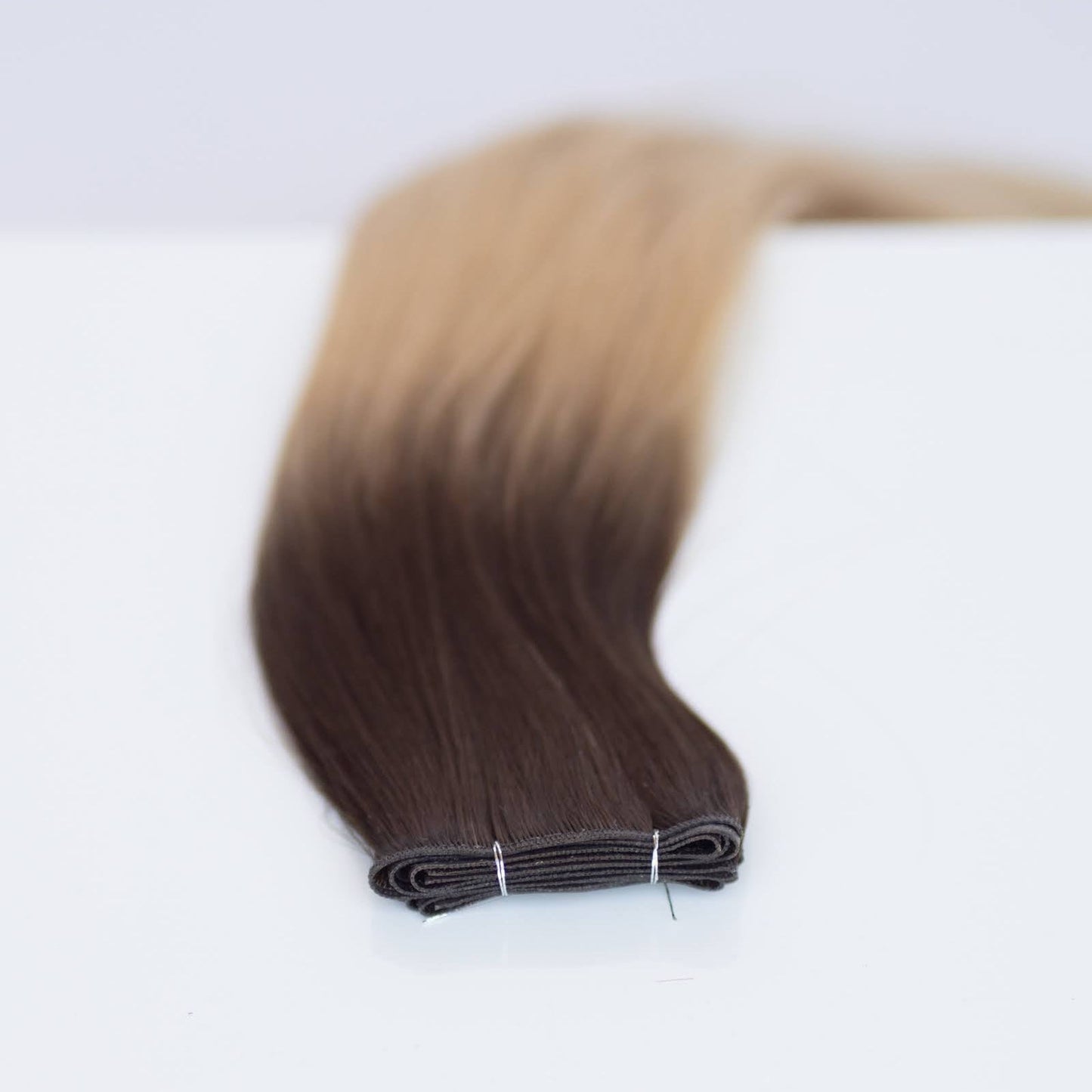 Genius (Micro) Weft 24" 94g Pro Blend Hair Extensions - #2/18 Café Noir Balayage (aka Balayage Dark Brown/Dirty Blonde)