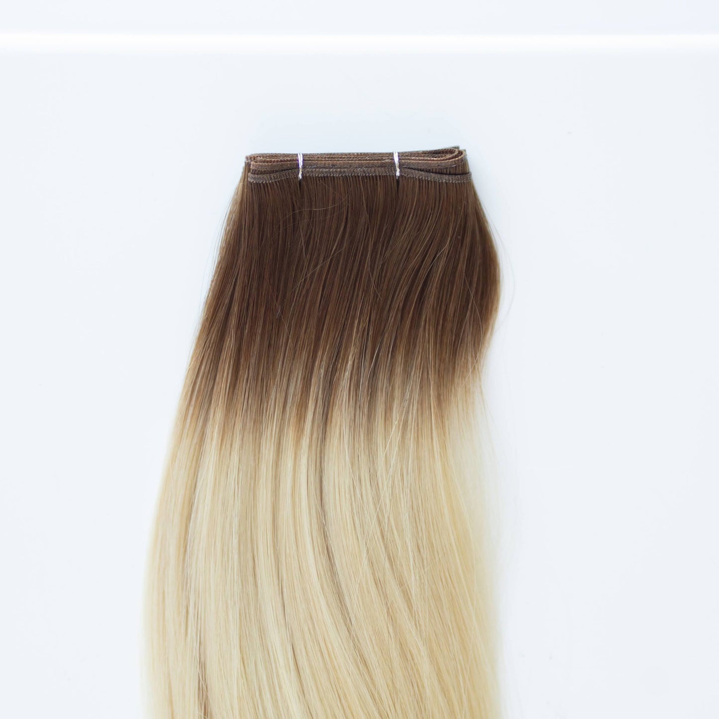 Genius (Micro) Weft 22" 88g Pro Blend Hair Extensions - #T3/60 Cocoa Rooted Blonde (aka Rooted Walnut Brown/Ash Blonde)