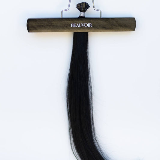 K-Tip 24" 25g Pro Blend Hair Extensions - #1 Noir (aka Jet Black)
