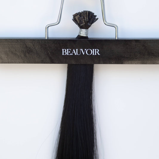 K-Tip 18" 25g Pro Blend Hair Extensions - #1 Noir (aka Jet Black)
