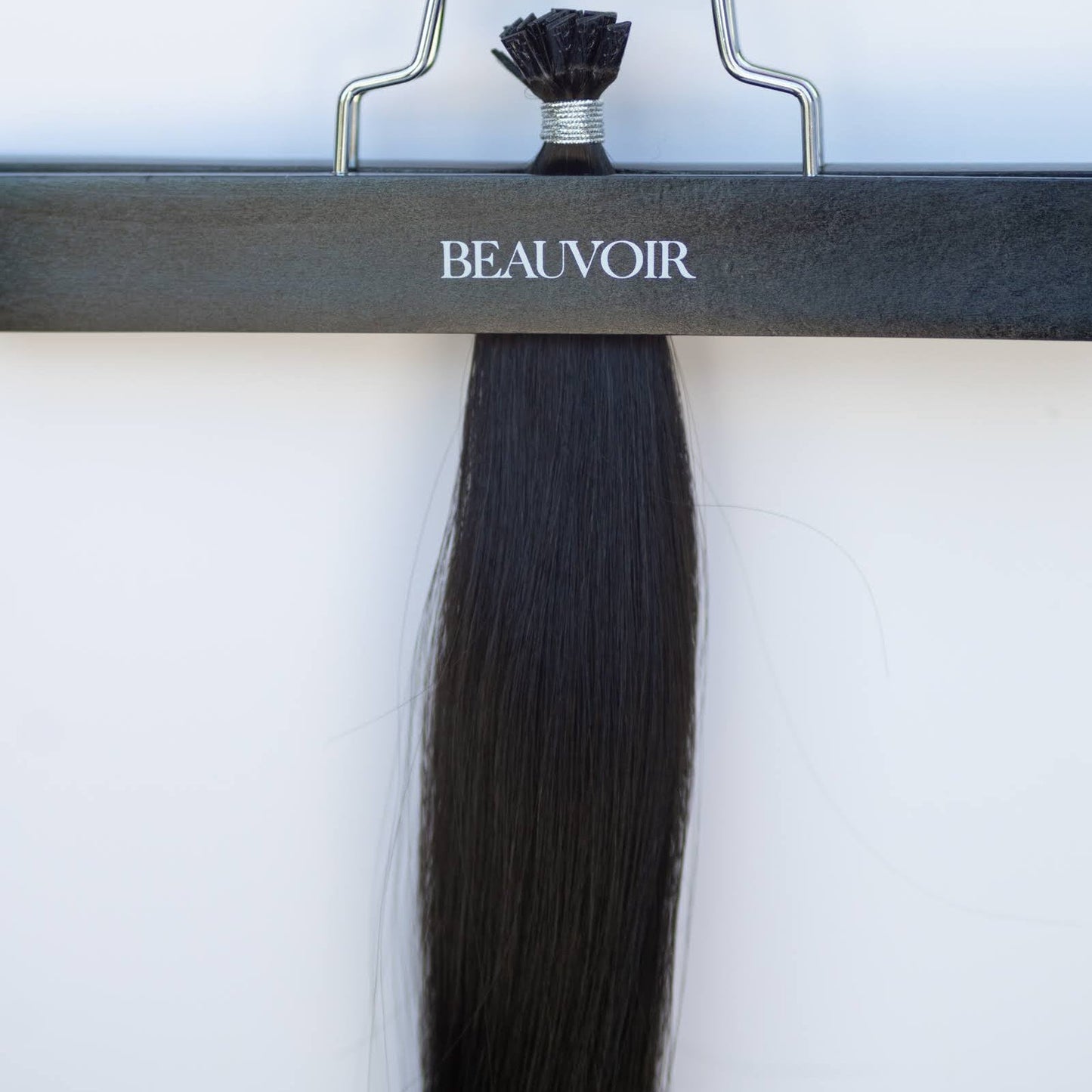 K-Tip 20" 25g Pro Blend Hair Extensions - #1B Midnight (aka Off Black)
