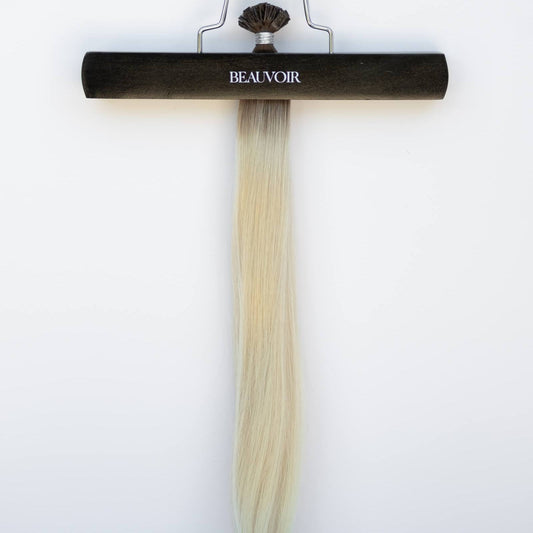K-Tip 24" 25g Pro Blend Hair Extensions - #T3/60 Cocoa Rooted Blonde (aka Rooted Walnut/Ash Blonde)