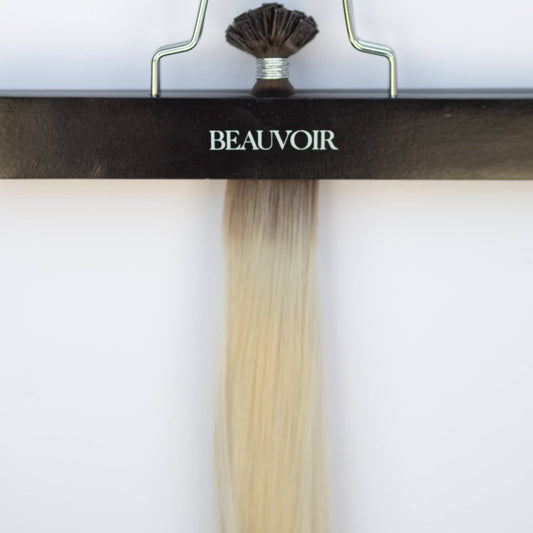 K-Tip 16" 25g Pro Blend Hair Extensions - #T3/60 Cocoa Rooted Blonde (aka Rooted Walnut Brown/Ash Blonde)