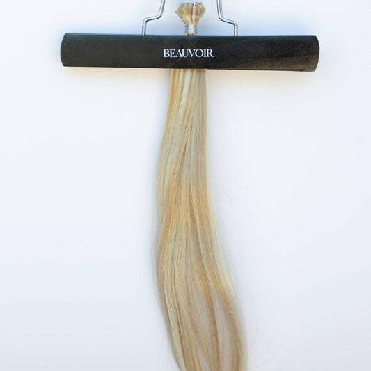 K-Tip 20" 25g Pro Blend Hair Extensions -  #80/18/46 Summer Blonde (aka Piano Key White Truffle)