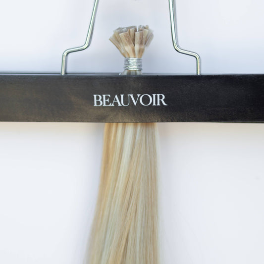 K-Tip 22" 25g Pro Blend Hair Extensions -  #80/18/46 Summer Blonde (aka Piano Key White Truffle)