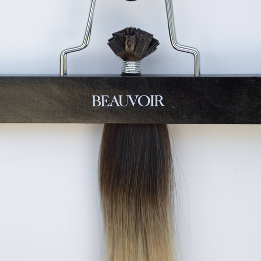 K-Tip 18" 25g Pro Blend Hair Extensions - #2/18 Café Noir Balayage