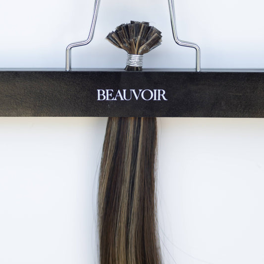 K-Tip 22" 25g Pro Blend Hair Extensions - #1B/2/6 Dark Chocolate Caramel