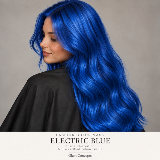 Passion Color Mask Electric Blue — shade illustration; not a verified colour result