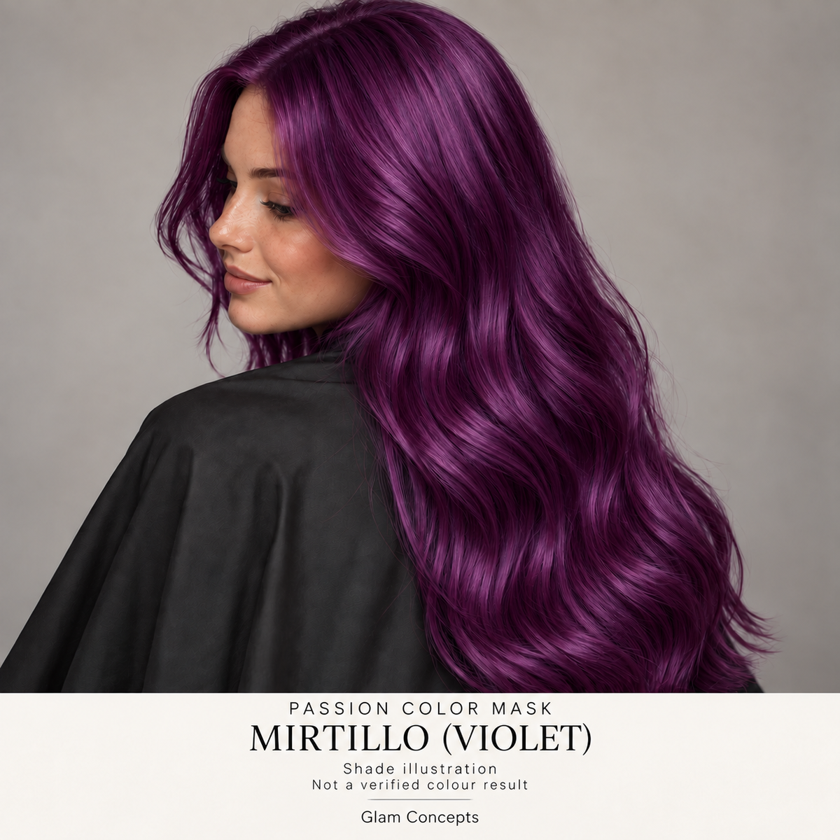 Passion Color Mask Mirtillo (Violet) — shade illustration; not a verified colour result