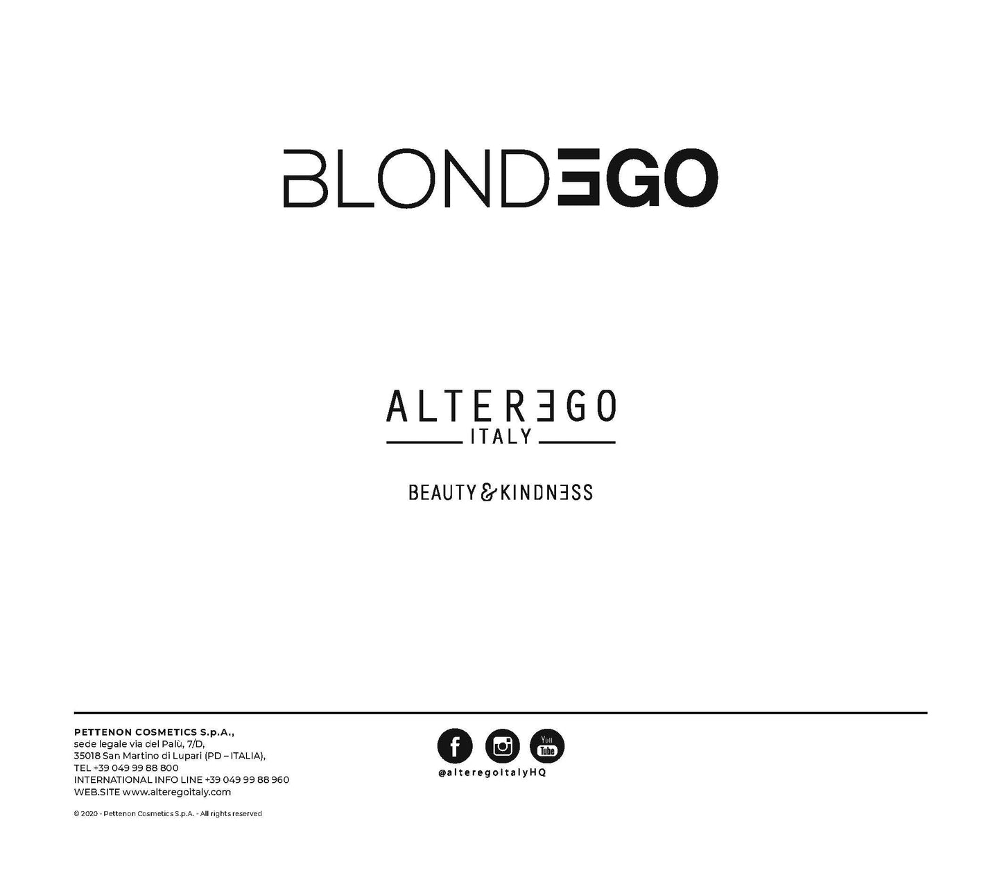 ALTER EGO ITALY - BlondEgo Series - Pure Toner White
