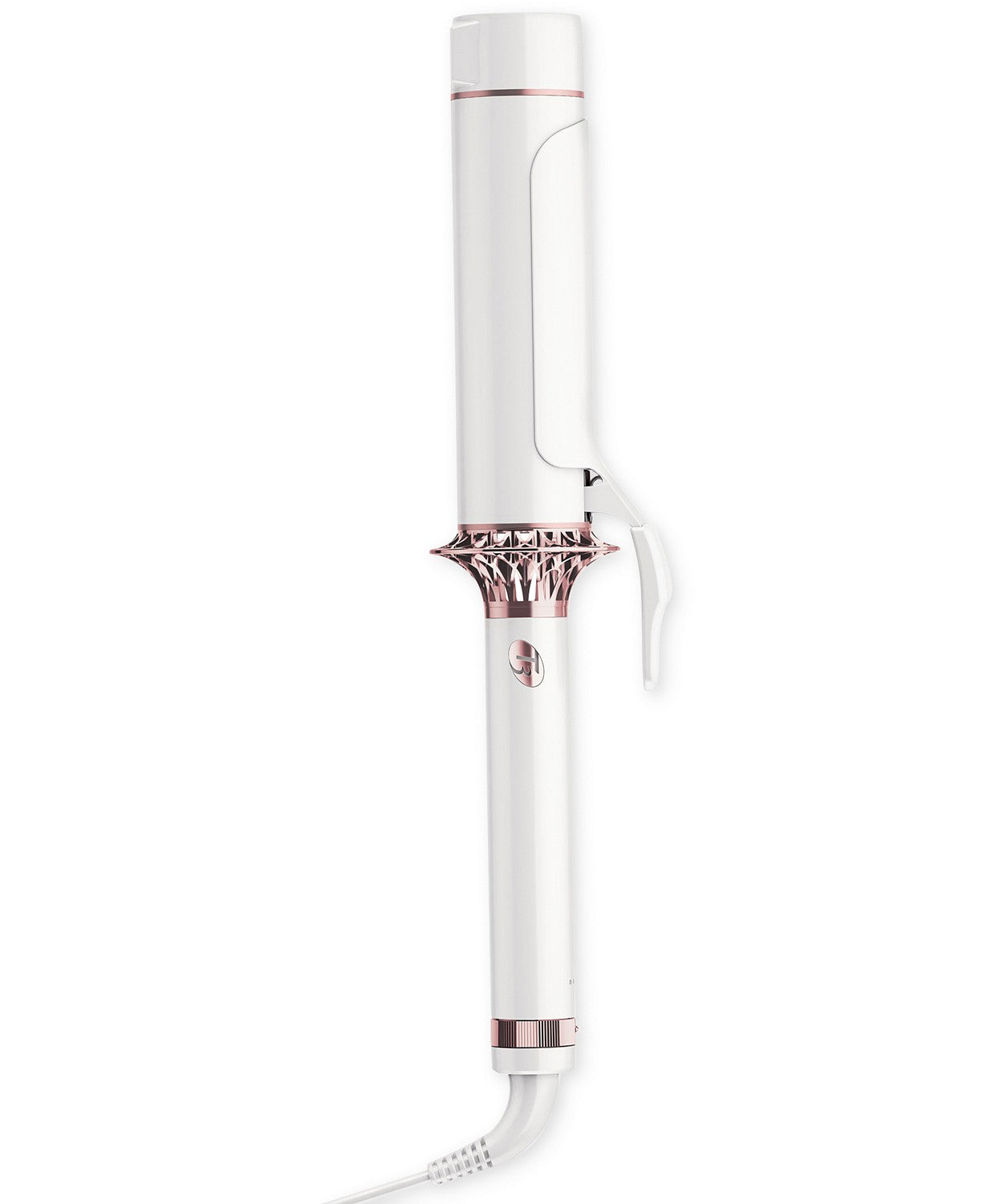 T3 BodyWaver 1.75 Professional Ceramic Styling Iron for Waves and Volume (White & Rose Gold)