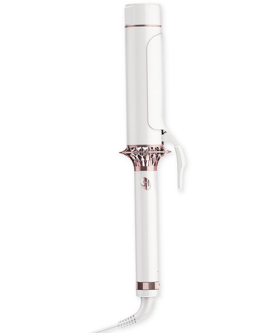 T3 BodyWaver 1.75 Professional Ceramic Styling Iron for Waves and Volume (White & Rose Gold)